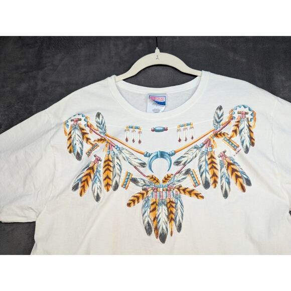 Vintage Hanes Her Way Feather Necklace Native American Large White NOS - Picture 2 of 8